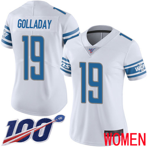 Detroit Lions Limited White Women Kenny Golladay Road Jersey NFL Football 19 100th Season Vapor Untouchable